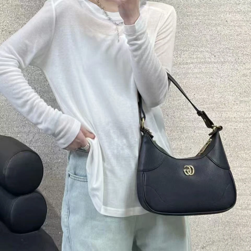 95新 GUCCI/古驰 御古屋/18187/Aphrodite新月单肩包 缺一节肩带