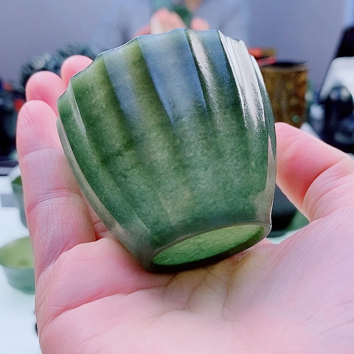 乘***森和田玉（青玉）未镶嵌把件