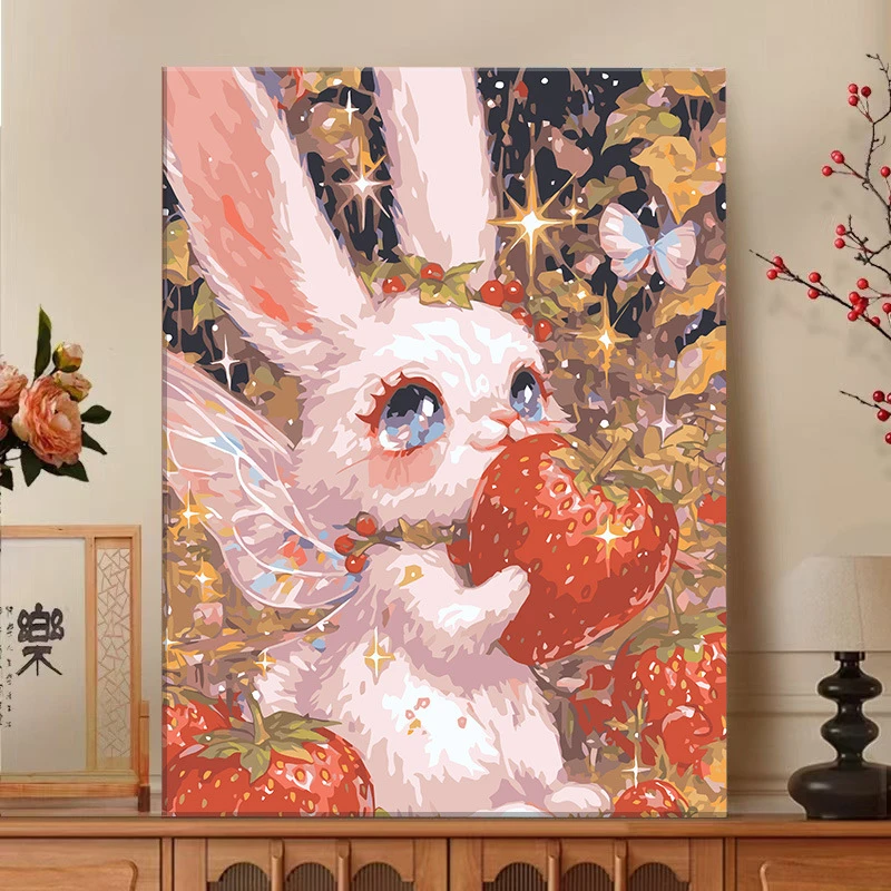 优雅猫咪DIY手绘梵高星空猫丙烯diy高质量数字油画填色数字油画