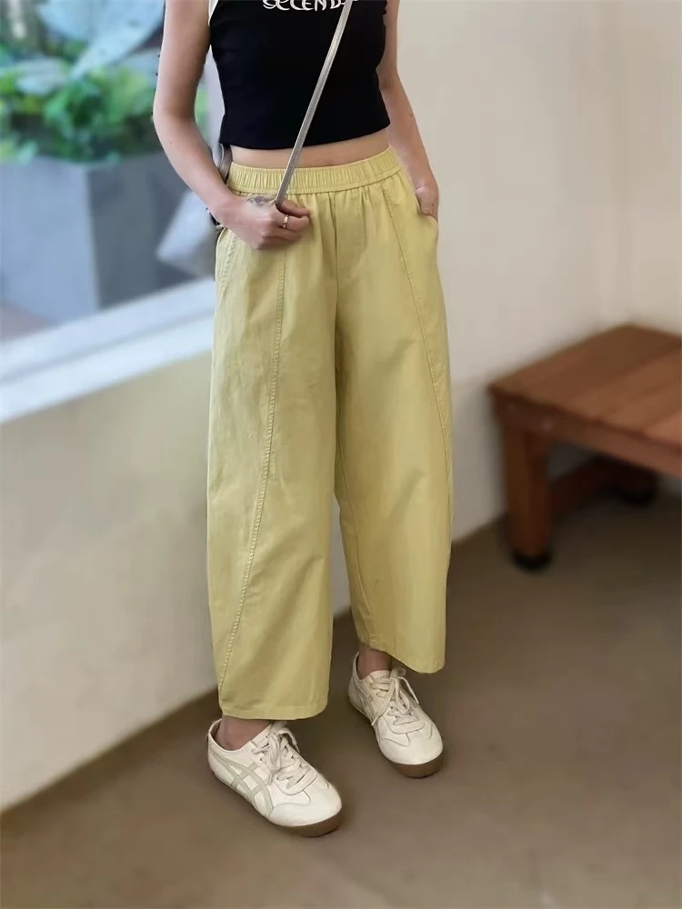 DALIANSU/大脸酥-4471   夏季设计感高腰显瘦九分气球裤