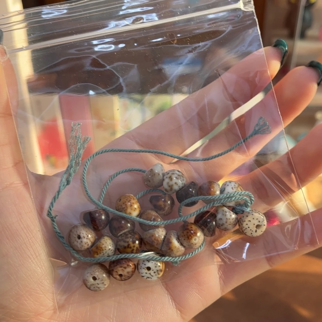 白玉菩提手串等***_火烧云10颗