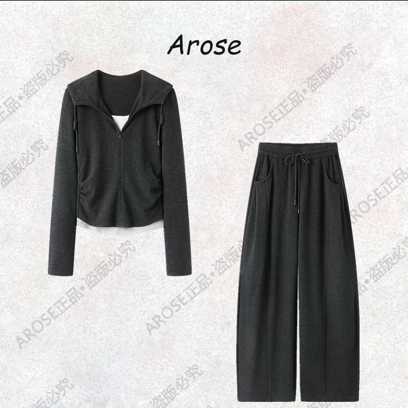 【AR0SE•正品】2025秋季上新休闲风时尚套装女装运动针织上衣长袖