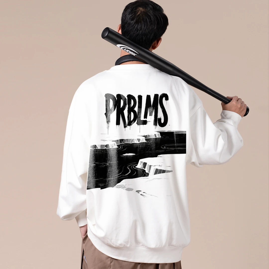 圆领秋冬情侣印花运动休闲宽松百搭长袖慵懒风男装套头卫衣男士