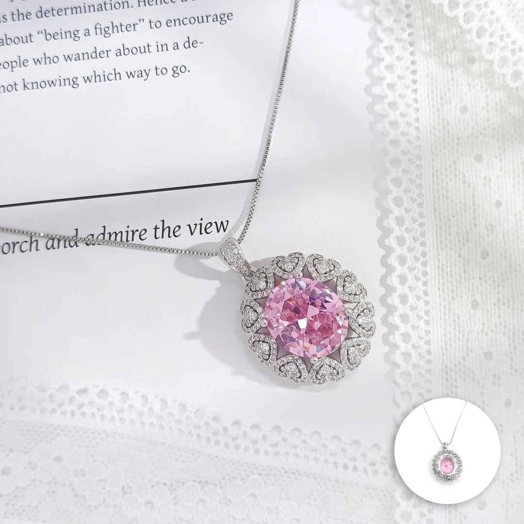 铜合金项链 WHLM-004450【粉星晨曦】项链轻奢欧美时尚精致