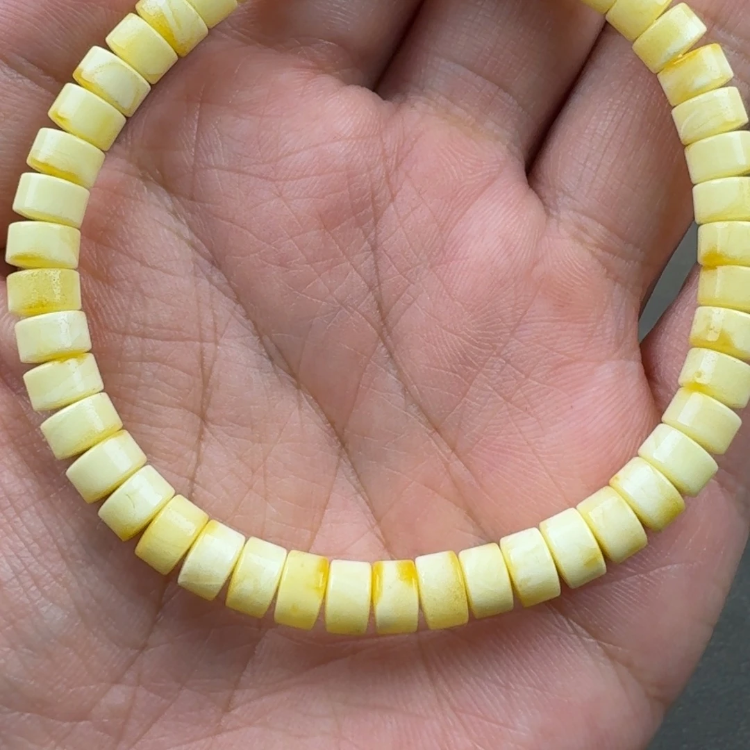 寂***寞琥珀未镶嵌手链蜜蜡药片手串一条随机发