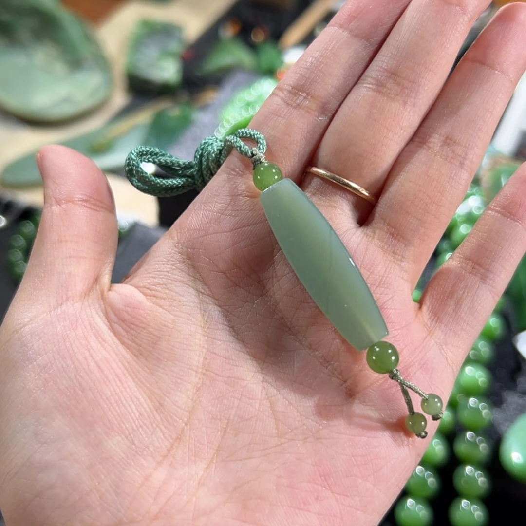 和田玉（碧玉）未镶嵌吊坠(赠链)