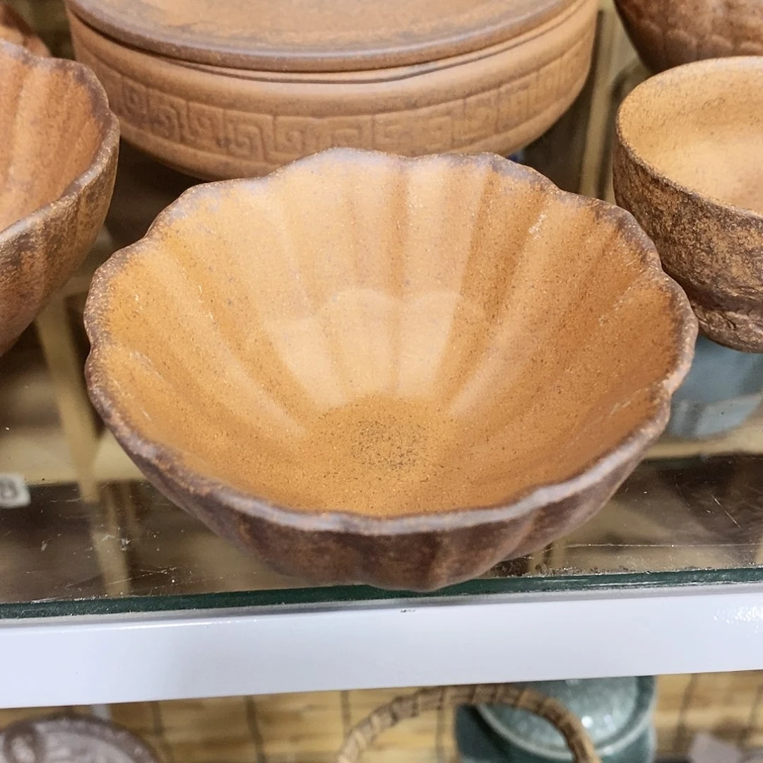 粗陶志野柴烧茶器