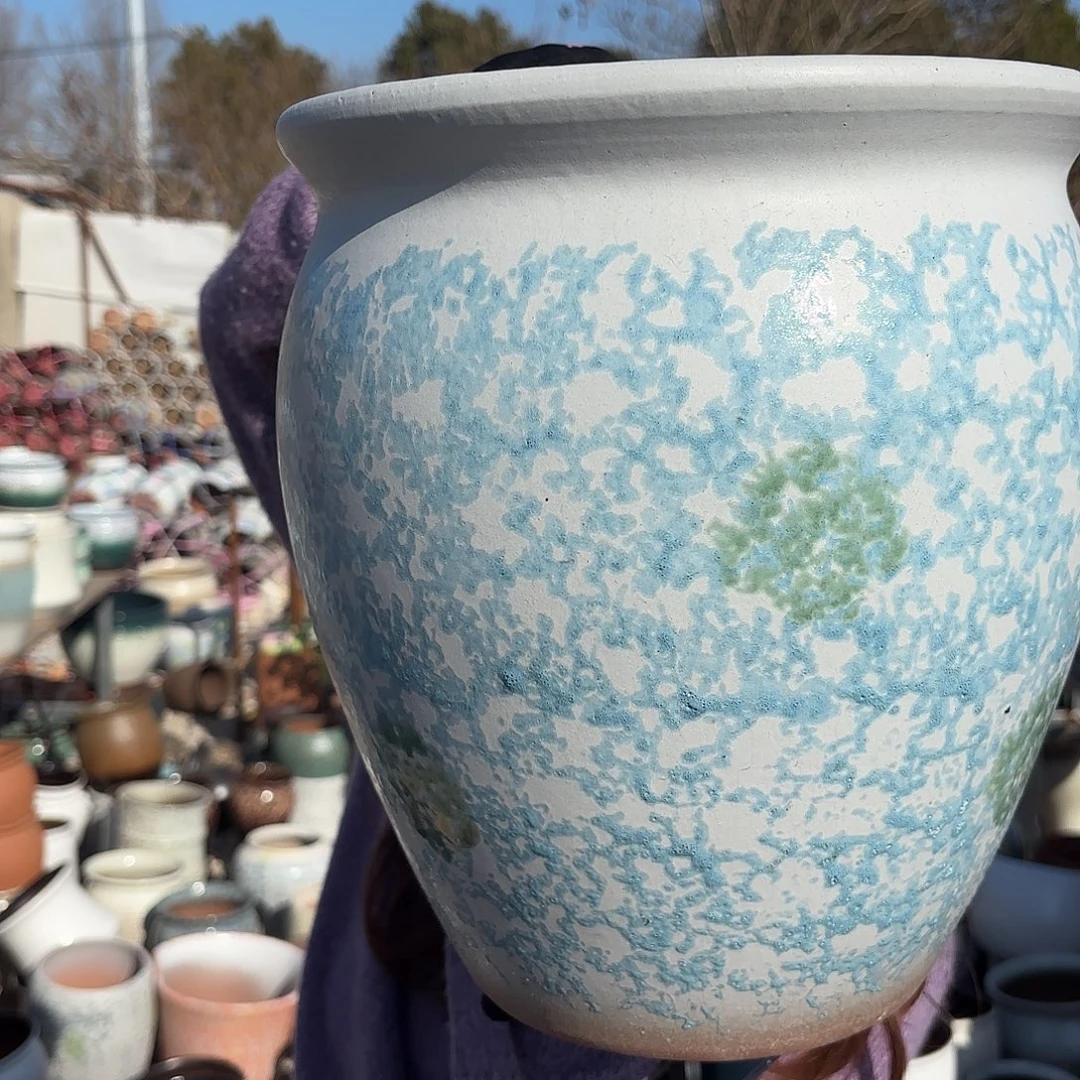 口径27高30一个蓝白收口