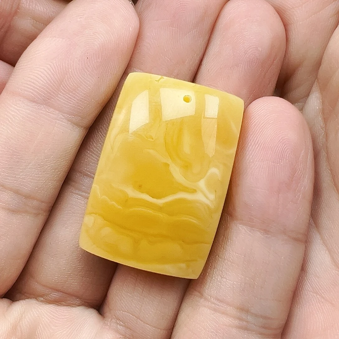 蜜蜡未镶嵌珠宝奇石蒹*无事牌