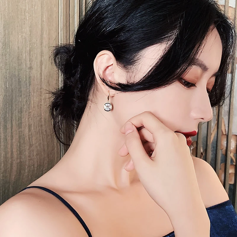 铜合金耳饰 爱心耳环复古简约耳钉韩系高级感甜美气质百搭耳饰126