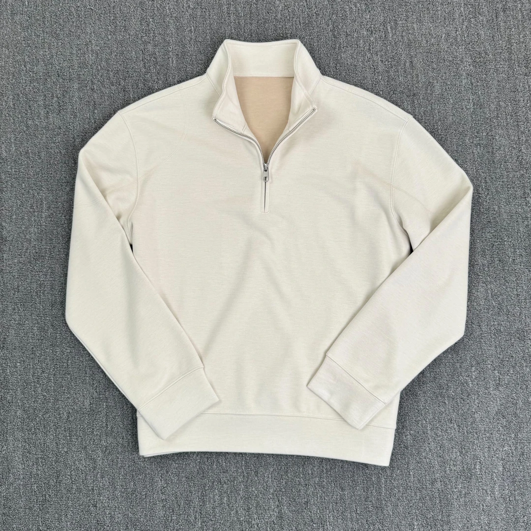 经典立领男装加厚上衣2025秋冬运动半拉链卫衣-15386