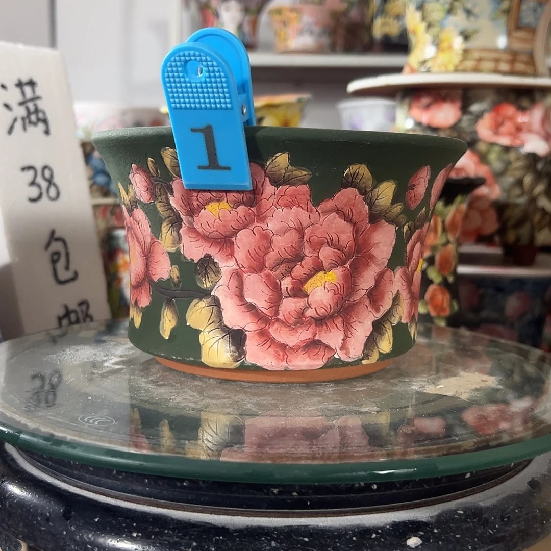 景德镇手绘花盆幸运花盆
