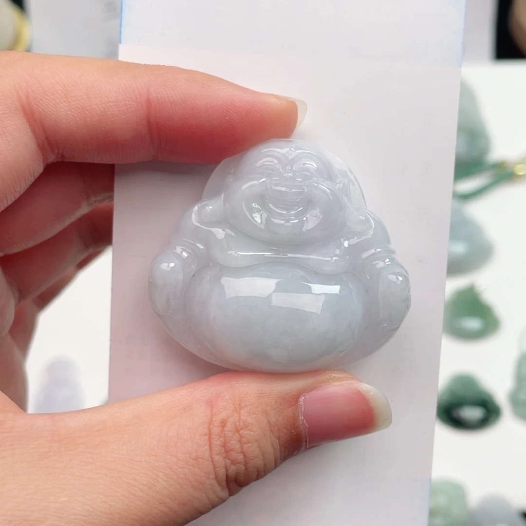 爱***茶翡翠未镶嵌颈饰佛公