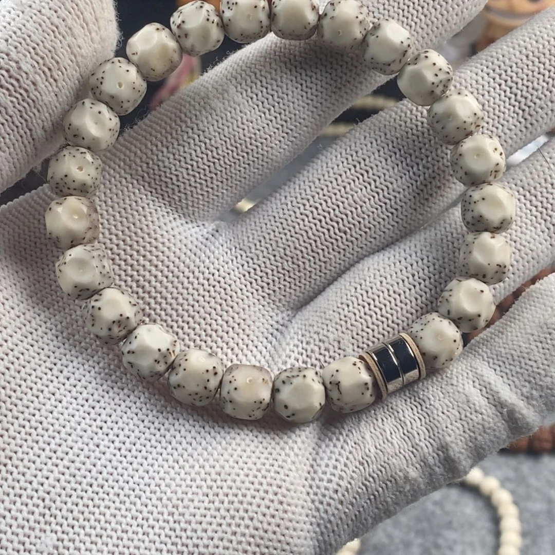 星月菩提手串手工无相双留白星月单圈