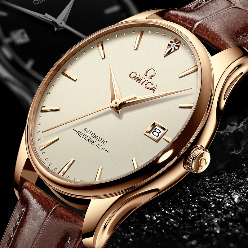 瑞士正品OMTCA男士机械手表精钢防水商务夜光手表时尚表enjoyee