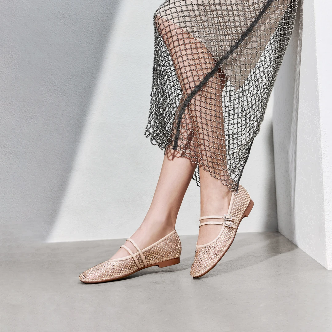 思加图2025春季新款星空鞋玛丽珍鞋平底鞋浅口单鞋优雅女EPQ16AQ5