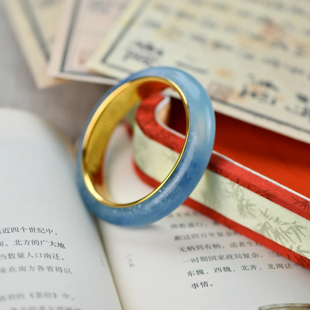 戊申堂 925银手镯 【海蓝之心】 手镯 国风珠宝