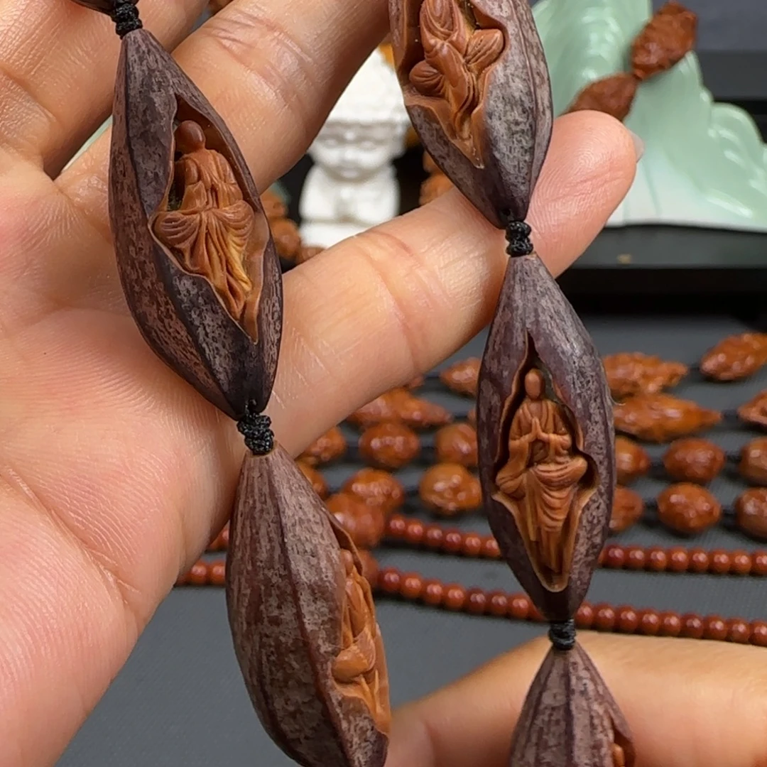 橄榄核吊坠紫皮无相佛