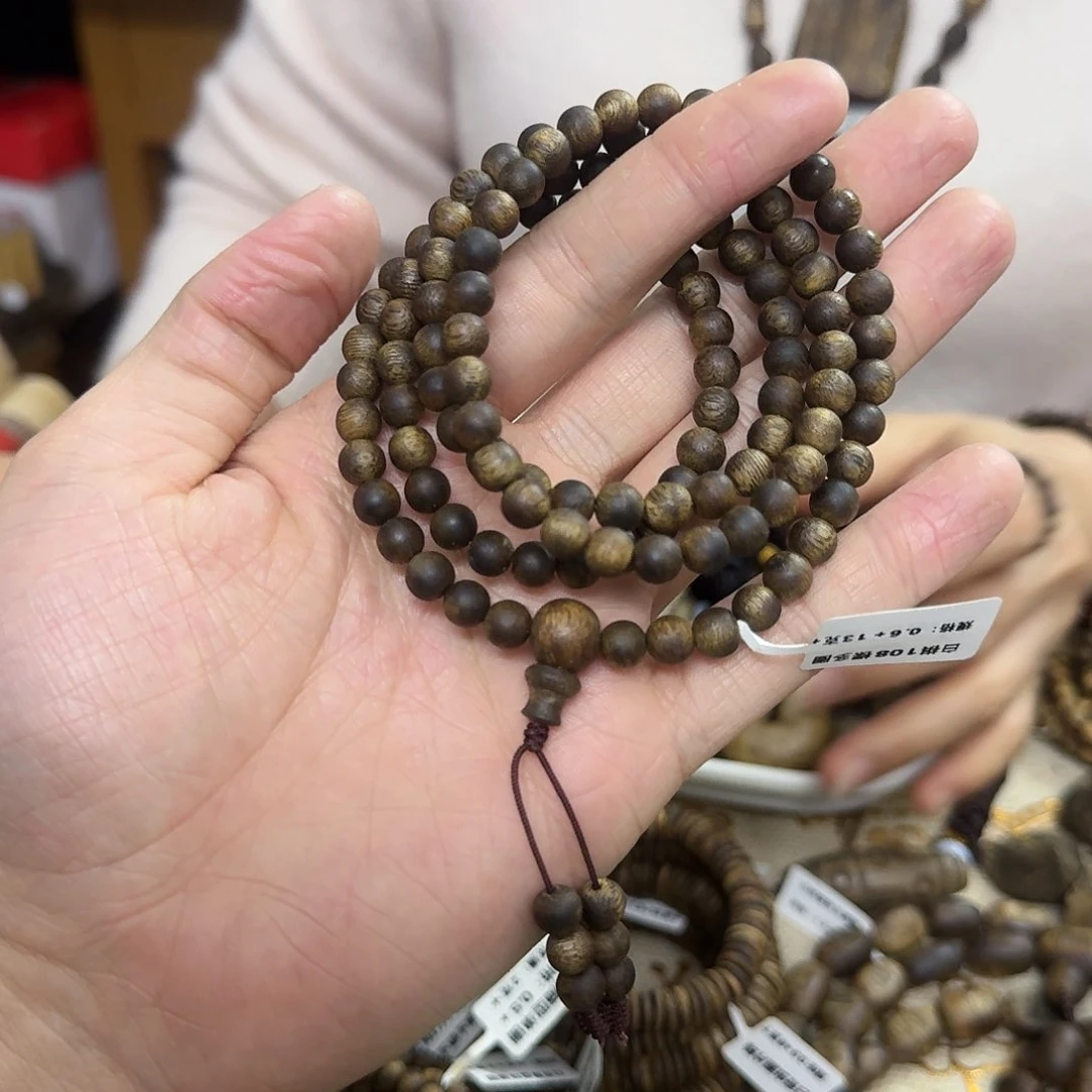 沉香木手串白棋沉水浮多圈 0.6-13 克多样性发一