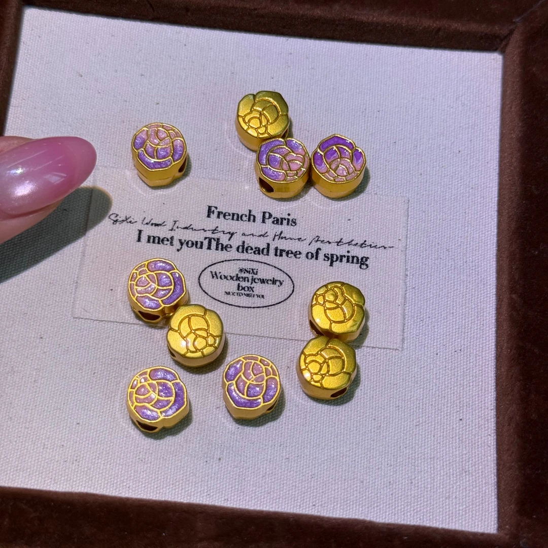 a06时尚百搭设计款小花饰品山茶花