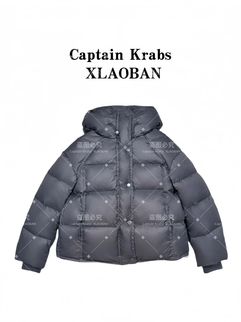 【反季】2025白鸭绒零压气质时尚百搭连帽短款冬季加厚泡芙款羽绒服