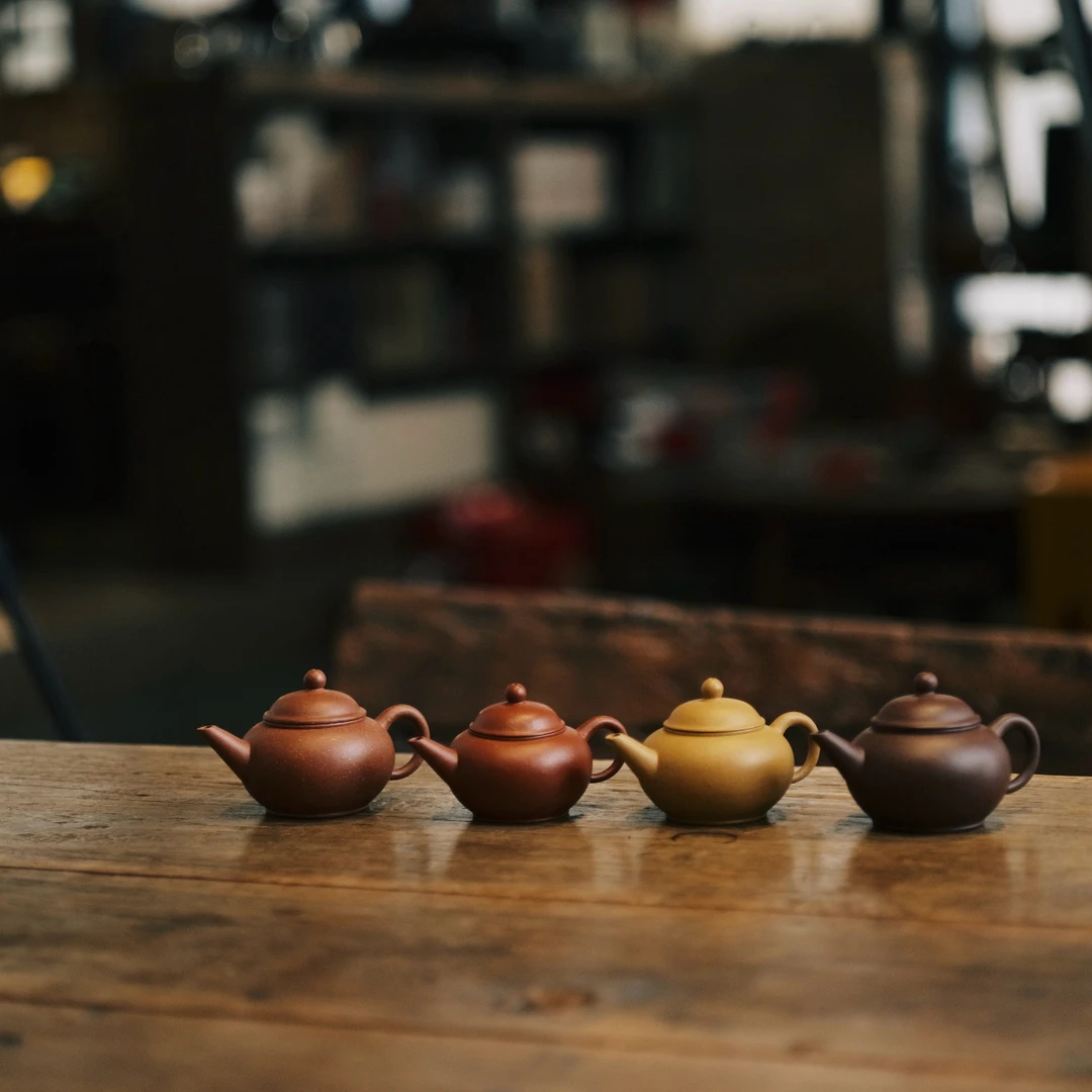 云绅茶事 传统紫砂 降坡泥 黄金段泥紫泥朱泥小容量有水平水平壶