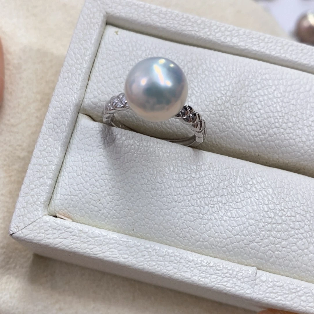 淡水珍珠戒指银S925镶嵌
