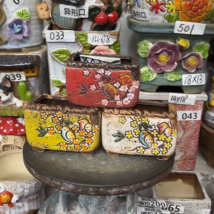 粗陶材质多肉花盆