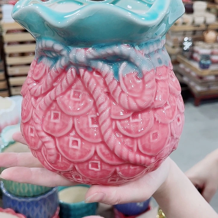 有孔，凑10元包邮陶瓷花盆发货！