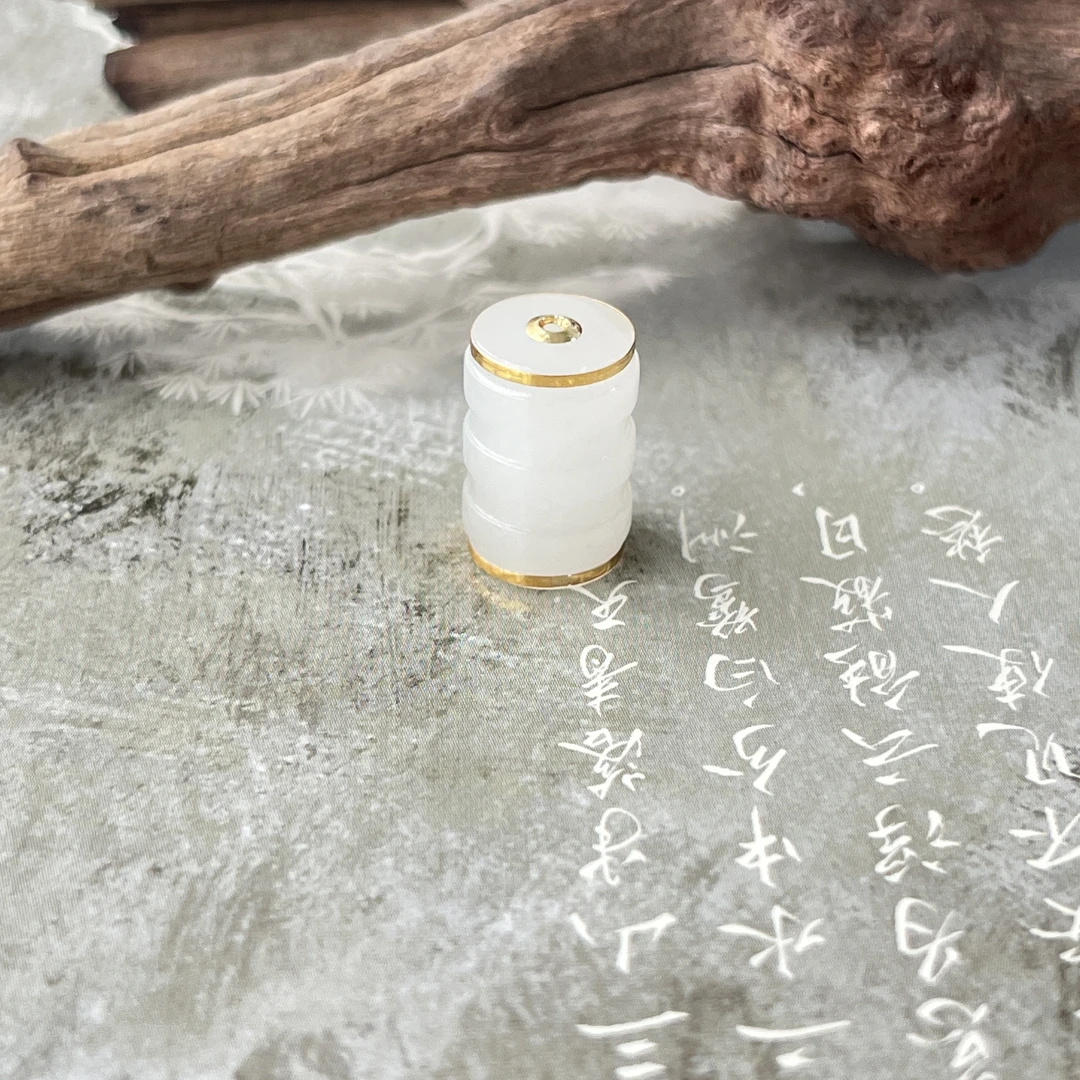 18k白玉转运筒珠   ZSA062IJJ063