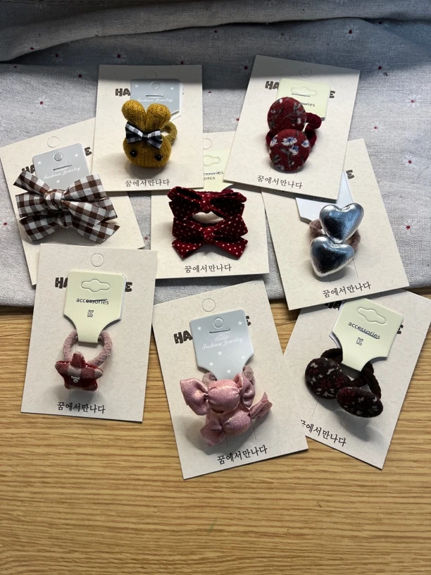 韩版中国风女2025发饰头饰拇指圈发绳发卡宝宝蝴蝶结