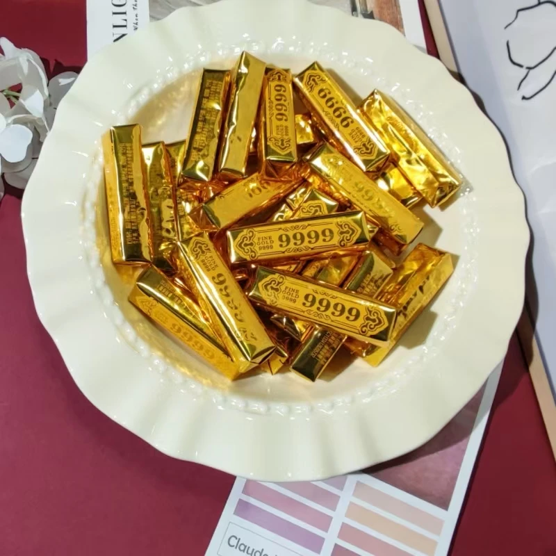 顺德源代可可脂金条巧克力散装年货糖结婚喜糖伴手礼休闲零食