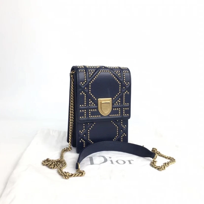 99新 DIOR/迪奥 Dior 铆钉竖版相机包 25090088-06