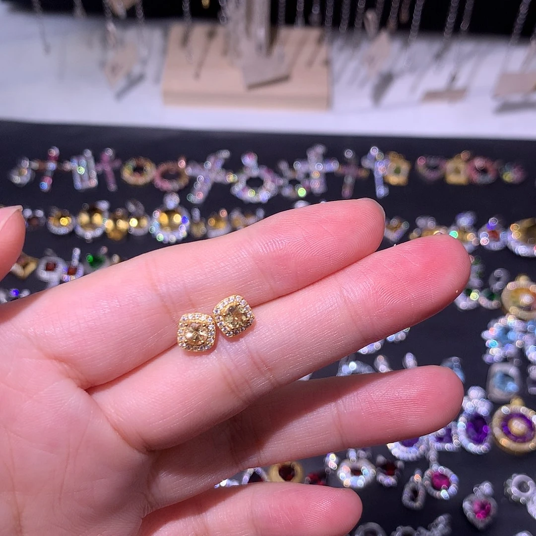 J****紫晶耳饰银S925镶嵌