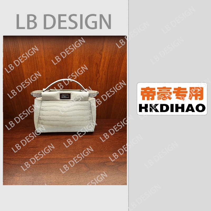 DESlGN【韩6663白色】手工打造真皮高端定制女士包