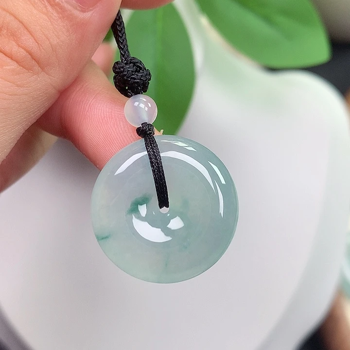 颈饰未镶嵌翡翠平安扣 23.1x5.6mm