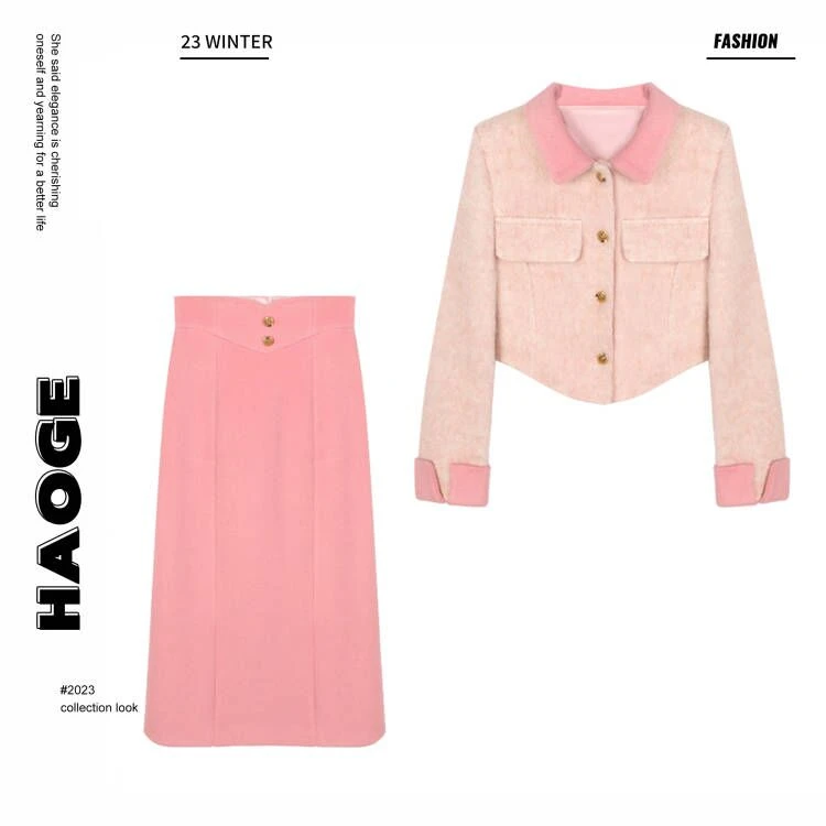 冉冉定制●温柔小香FFQ3TZ0024套装秋冬时尚气质两件套