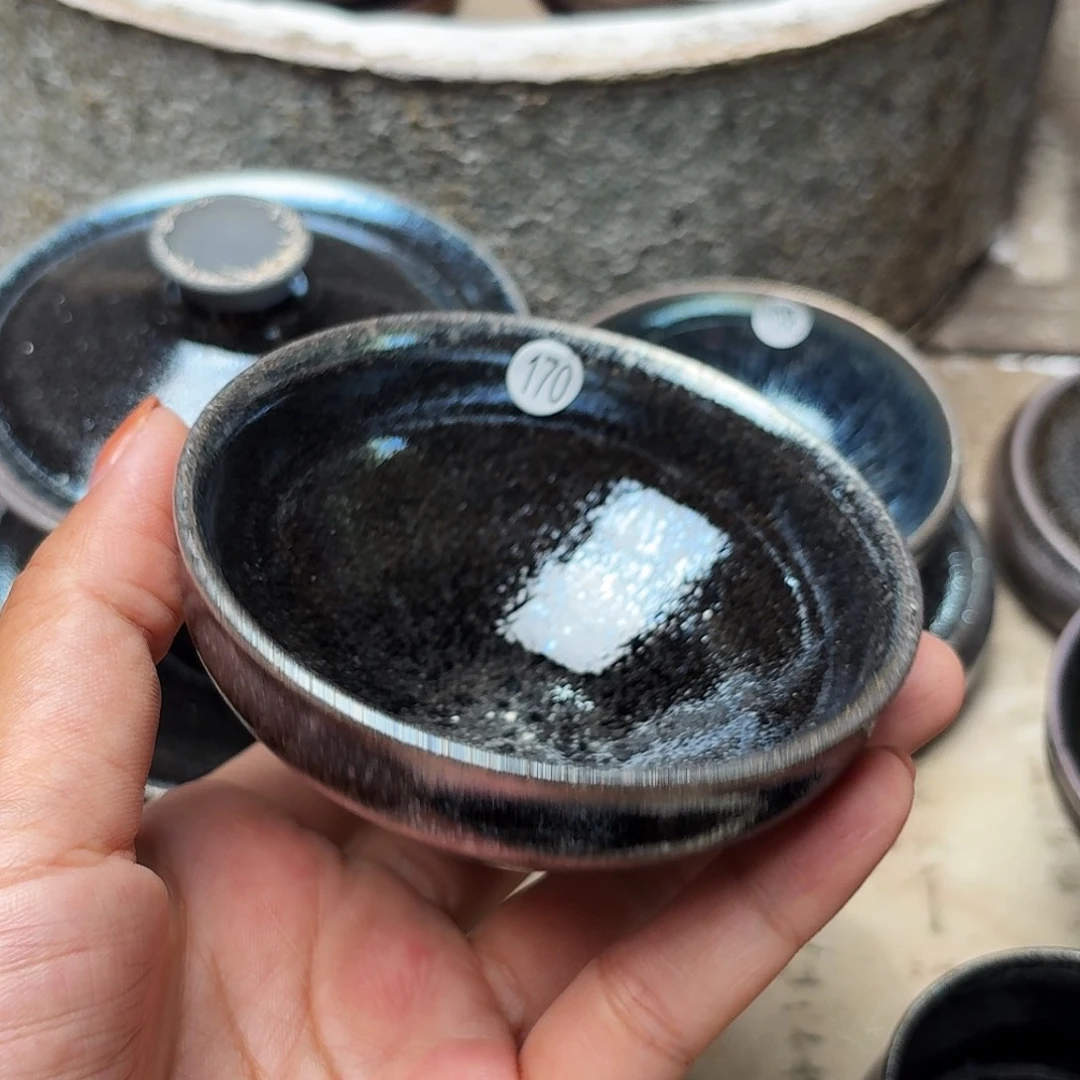 茶盏义兴龙窑建盏170微瑕