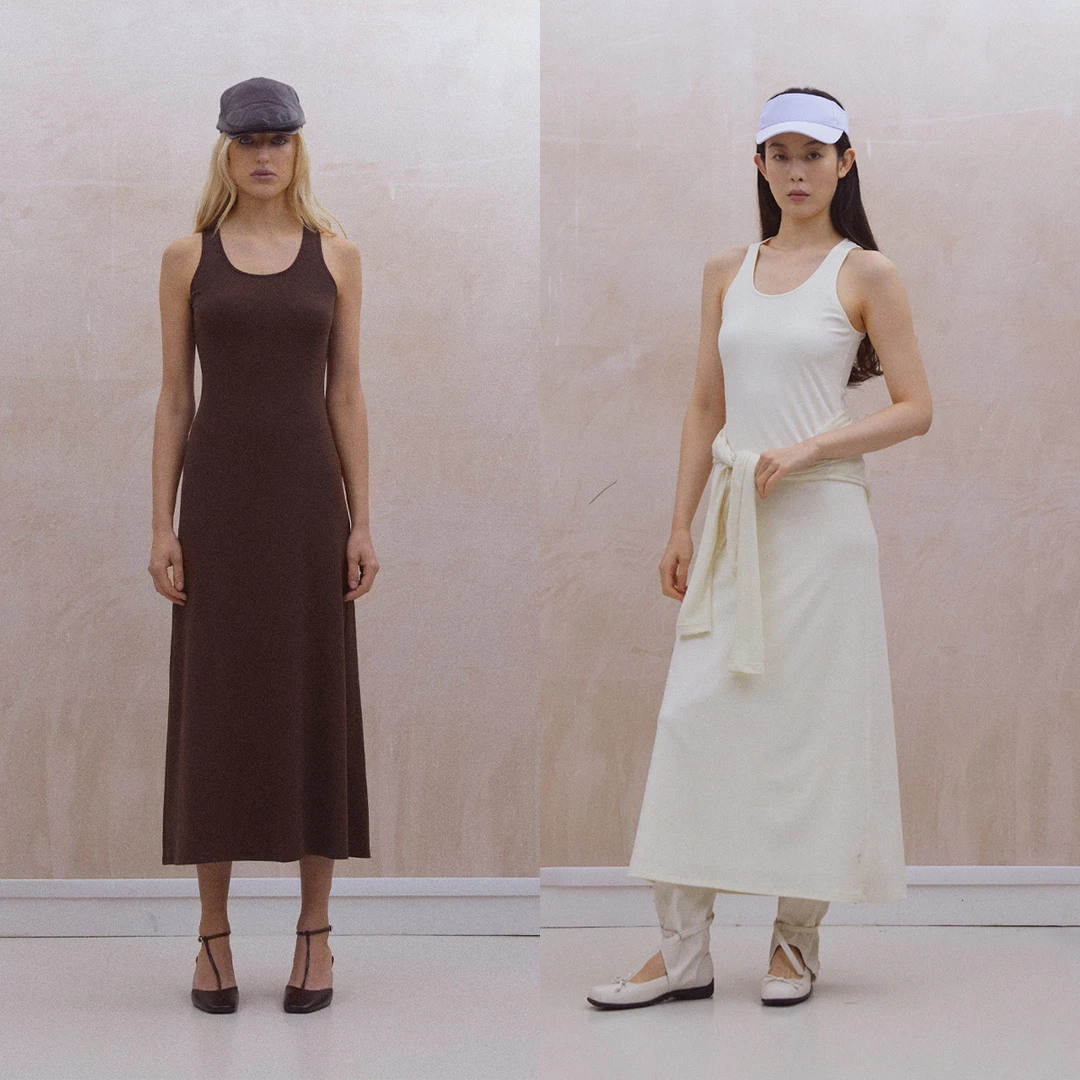 Gemini 买手店 YIFU LU 背心式吊带修身长款连长裙女无袖