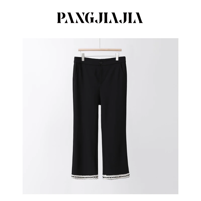 【胖佳佳】港岛暮色 小香烟管裤春季高腰显瘦九分裤H625Z03305