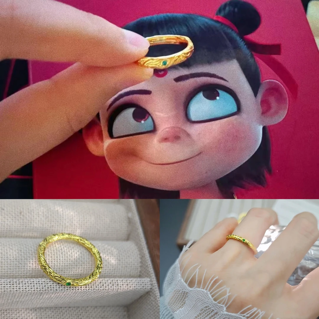 铜合金戒指 新中式国潮风 哪吒同款闭口戒指百搭指环小众