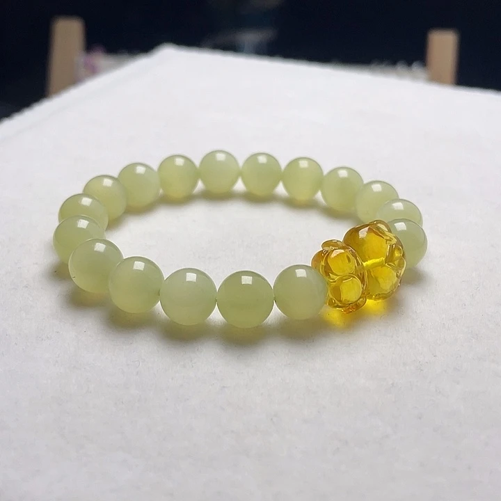 琥珀未镶嵌裸石琥珀手串