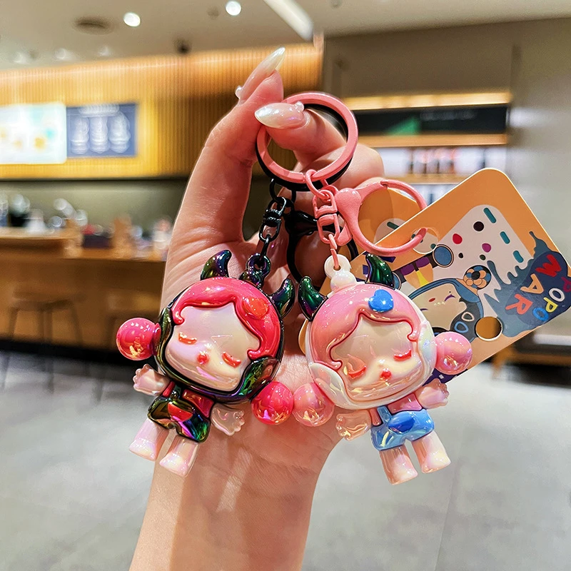 创意电镀女孩钥匙扣可爱卡通情侣包包挂件少女心钥匙扣挂件最新款