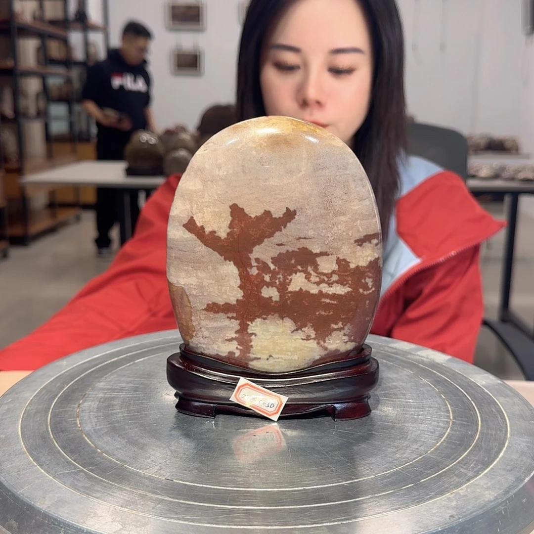 长江画面石中摆件