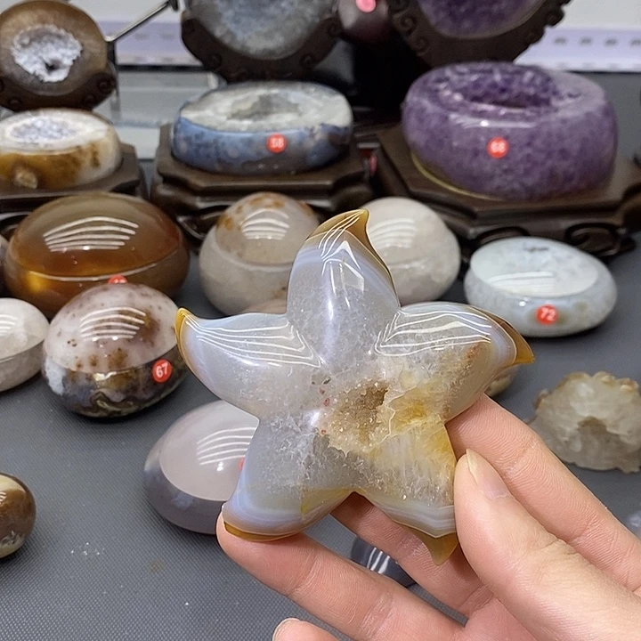 紫晶摆件未镶嵌海星