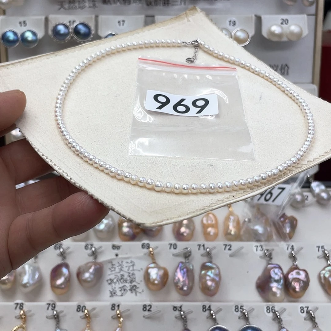 淡水珍珠颈饰银S925镶嵌@****莫