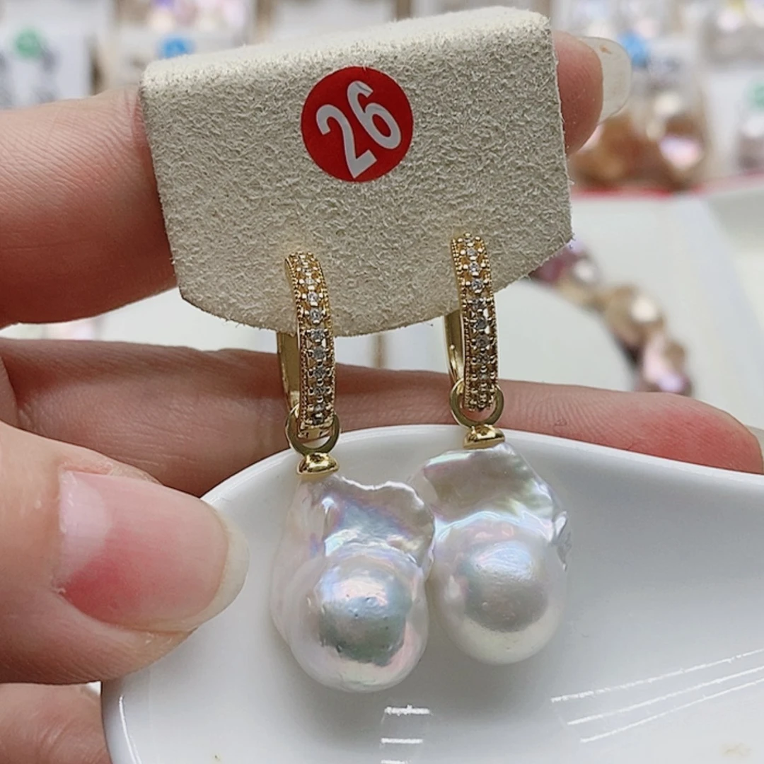 【闪购商品】淡水珍珠耳饰银S925镶嵌