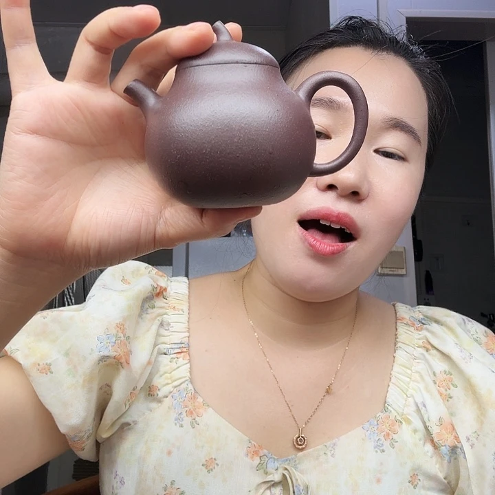 紫砂茶壶原矿半手工茄瓜200cc