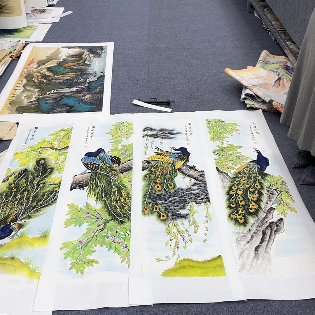 国画作品小姐姐放漏…