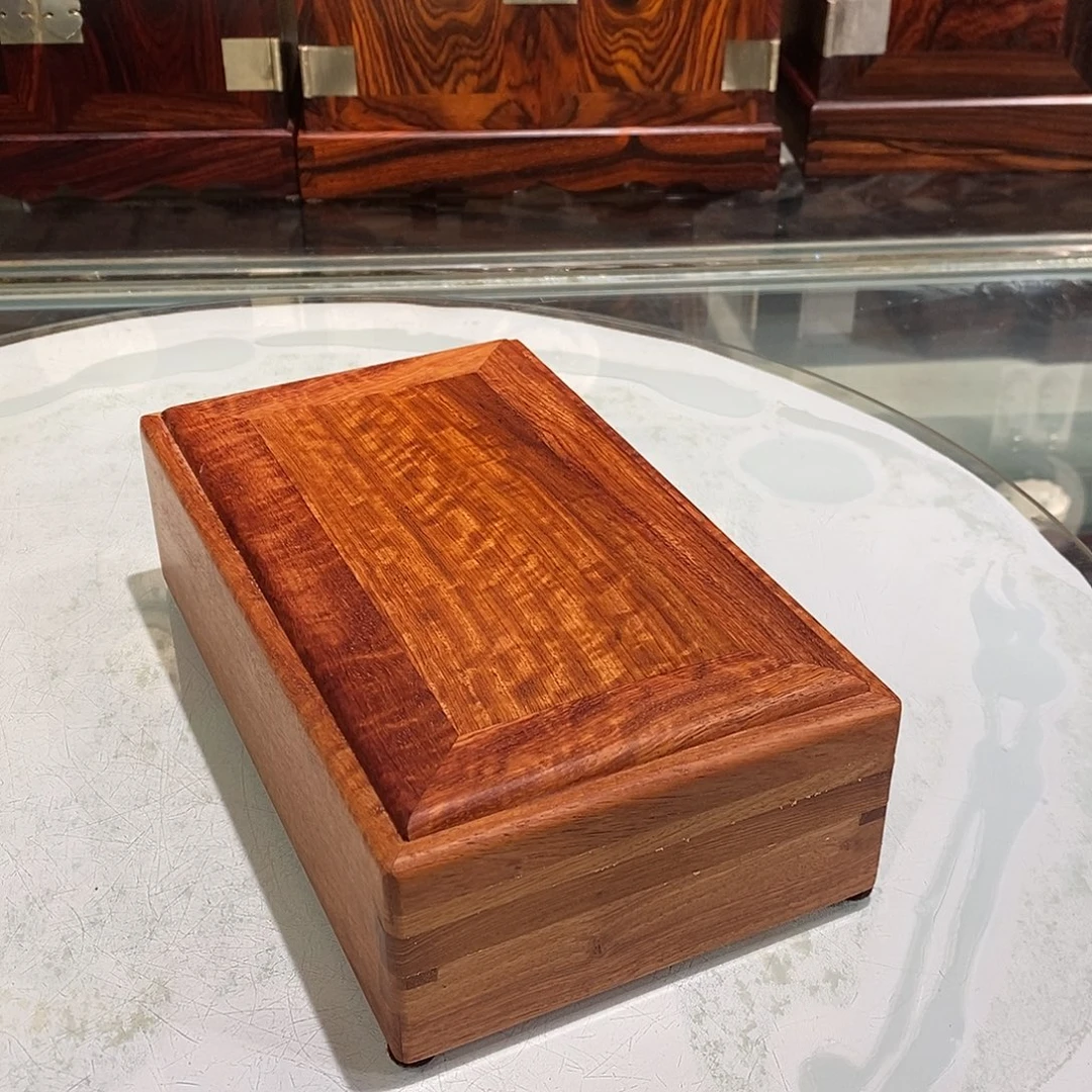 大果紫檀（缅甸花梨）独板双机关盒20/12/6